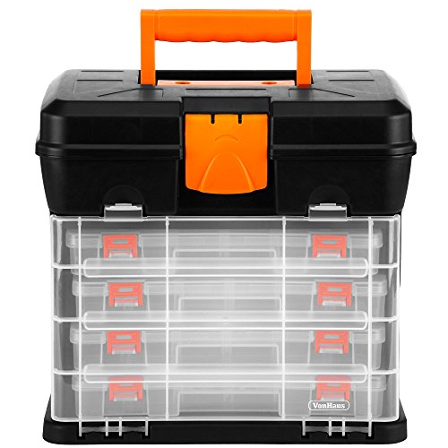 VonHaus Very Small Utility Tool Storage Box Portable Arts Crafts