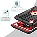 iPad Mini Case, iPad Mini 2 Case, iPad Mini Retina Case, Elegant Choise Heavy Duty Three Layer Armor Defender Protective Case Cover with Kickstand for iPad Mini 1/2/3 (Red/Black)