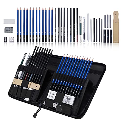 Art Supplies, 40Piece Sketching & Drawing Pencils Art Kit