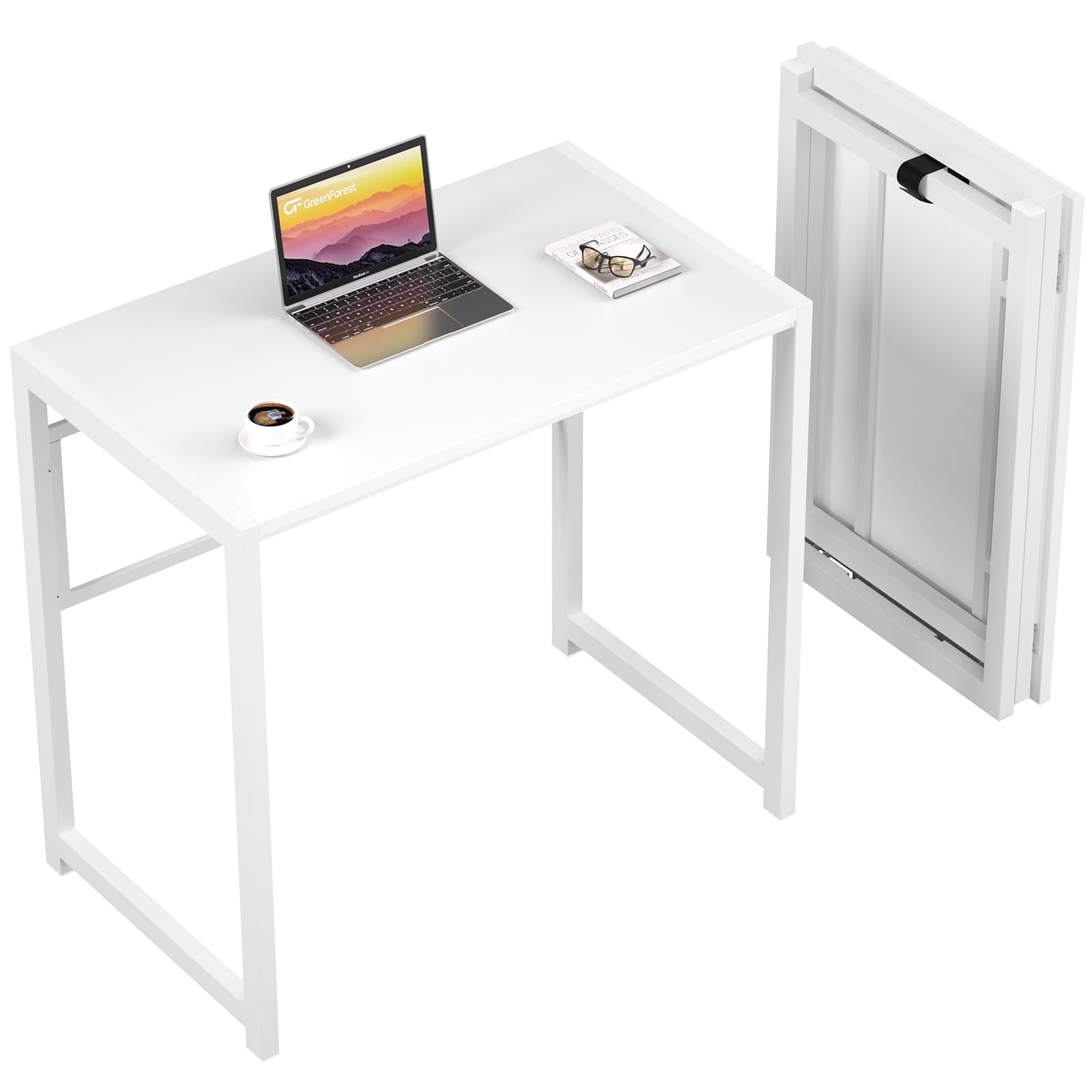 GreenForest Folding Desk for Small Spaces,39.4 in