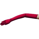 ZaZa Bridal 23.5" Long Shiny Stretch Satin Dress Gloves Opera Length 16BL