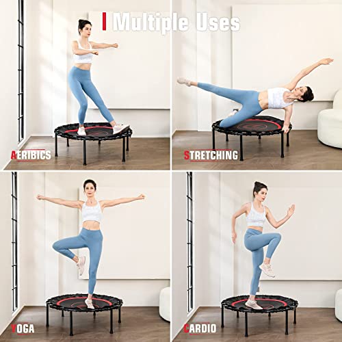 Pelpo 40" Adults Trampoline, Mini Trampoline for Adults Fitness, Rebounder Trampoline for Adults