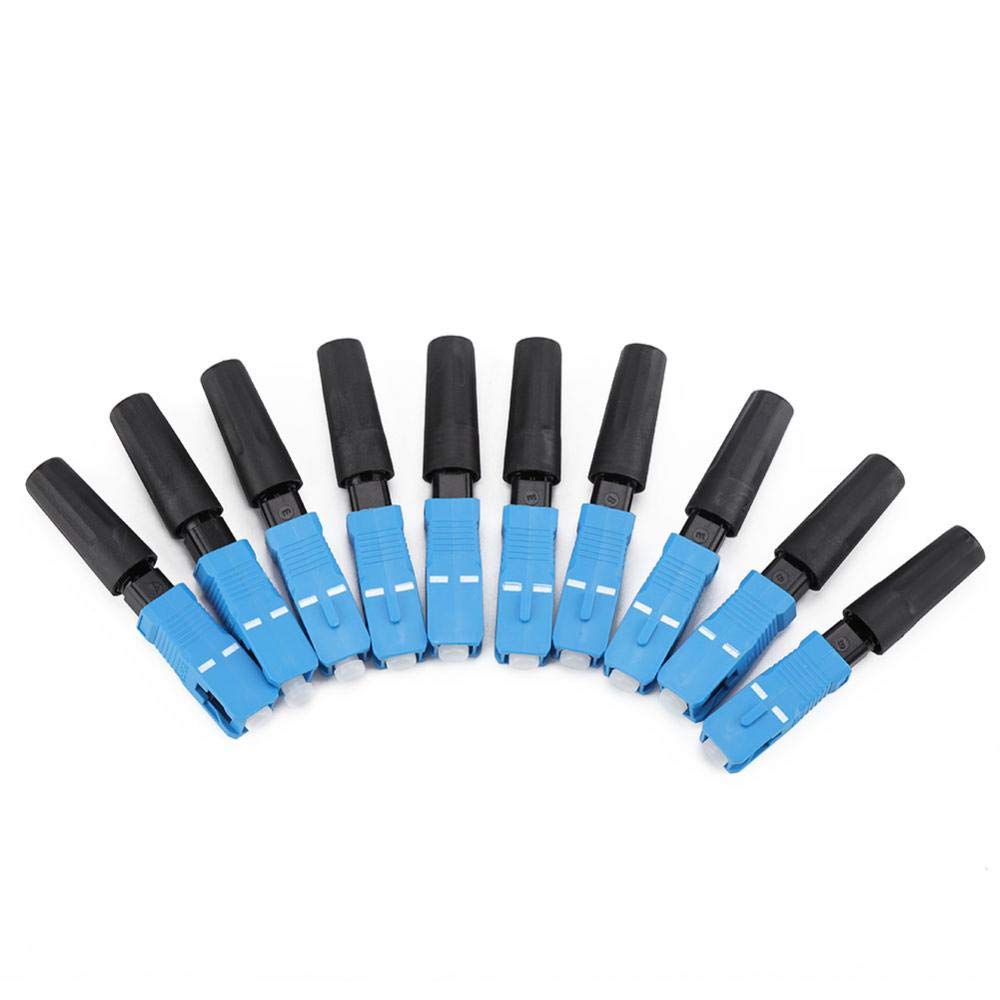 Optic Fiber Connector, 100pcs Embedded SC Plastic Optic Fiber Quick Fast Connector Adapter for FTTH