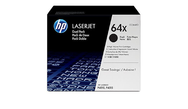 Amazon.com: HP CC364XD / HP 64X/ OEM Laser Dual Pack Toner, HP LJ  P4015/4515 Printers : Electronics