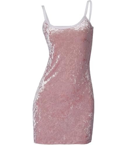 VintageCos Presidents Daughter Hallie Cosplay Costume Sleeveless Pink Velvet Bodycon Dress Sexy Y2K Mini Slip Dress : Clothing, Shoes & Jewelry
