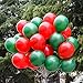 GuassLee 100pcs Merry Christmas Balloons 12 Inch Red and Green Balloons Assorted Pearl Balloons for Christmas Themed Party Decorations