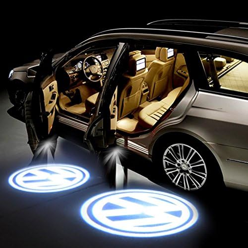 Mocolo Car Logo Led Car Welcome Light Car Door LED Ghost Shadow Projector Lamp Universal Wireless Welcome LED Lights for BMW AUDI Ford Toyota Lexus 2 Pieces (for Volkswagen)