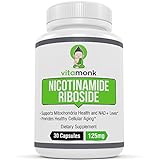 Nicotinamide Riboside ( NIAGEN ) by Vitamonk - Best NAD+ Booster - Made with patented Niagen formula from ChromaDex - Enhance Energy and Mitochondrial Function - 30 Servings / 30 Capsules