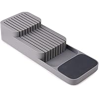 Joseph Joseph 85120 DrawerStore Kitchen Drawer Organizer Tray for Knives Knife Block, Gray