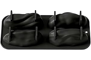 Pistachio Silicone Mold, 4 Cavity Food Grade Baking Mold for Mousse and Cake, Non Stick Flexible Silicone Molds for Oven and 