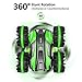 Remote Control Car Boat RC Truck Amphibious Stunt Car 4WD Off Road 2.4GHz Radio Controlled Vehicle Waterproof Double Side Race 360 Degree Rotates Green