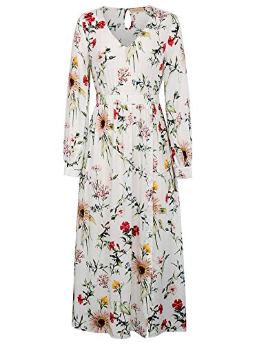 Kate kasin v neck empire waist floral print boho bohemi…