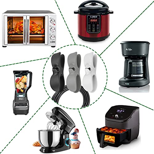 3 PCS Cord Organizer for Kitchen Appliance, Cord Holder Wrapper Cable Organizer Stick On Mixer, Coffee Maker, Air Fryer, Pressure Cooker, Upgraded Design AFunCrafter