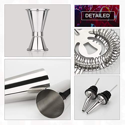 750 ml Kristall Mixingglas für Cocktailshaker Set - 13 Stück - mit Professionelles Boston Shaker, Dicker Boden Nahtloses… – Bild 7