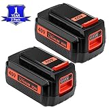 LBX2036 Battery Replacement for Black and Decker 40V Lithium Battery Max 2.5Ah LBX2040 LBXR36 LBX36 LBXR2040 LST540 LCS1240 LBX1540 LST136W Cordless Power Tools - 2 Pack