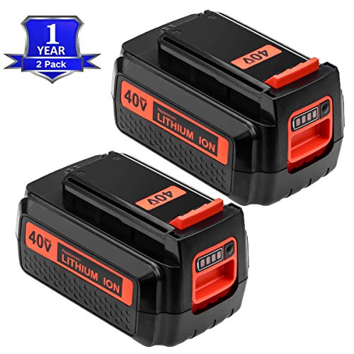 LBX2036 Battery Replacement for Black and Decker 40V Lithium Battery Max 2.5Ah LBX2040 LBXR36 LBX36 LBXR2040 LST540 LCS1240 LBX1540 LST136W Cordless Power Tools - 2 Pack