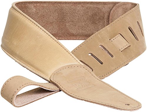 DR Strings 500T Butter Soft Glove Leather Guitar Strap, Tan