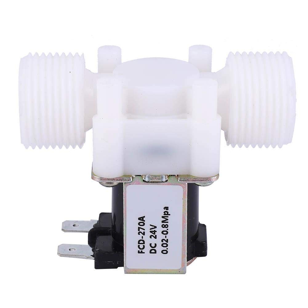 Electric Solenoid Valve, G3/4 NC Plastic Electric Solenoid Valve Normally Closed Water Inlet Valve Durable Long Service Life(AC 220V-240V)