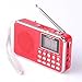 Mfine Portable Speaker AM/FM Radio Music Player Micro SD/TF Card For PC iPod Phone (938B Red)