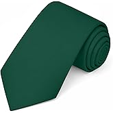 Jacob Alexander Solid Color Mens Tie - Soft-lined Necktie - Timeless Formal Look for Weddings and Business - (Regular Size)