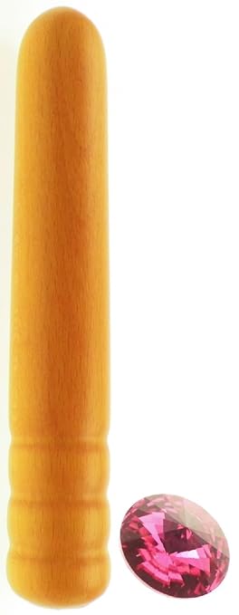 Holz-Dildo Little Pure – 100% Made in Germany – Schadstofffrei! - MADE WITH SWAROVSKI-ELEMENTS – 10 Jahre Garantie - Mit pink