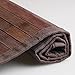 mDesign Long Bamboo Rectangular Spa Bath Mat/Runner Rug with Fabric Trim - Water Resistant - for Bathroom Vanity, Bathtub/Shower, Entryway - 60