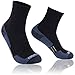 Running Socks, ZEALWOOD Unisex Antibacterial Moisture Wicking Cushion Crew Hiking Socks