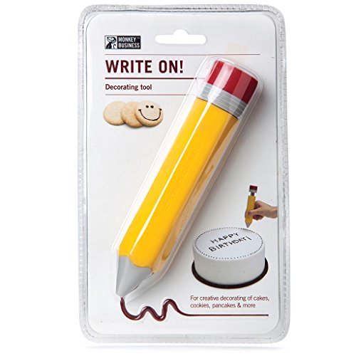 Write On Icing Decorating Tool, Creative Frosting or Piping on Cakes, Cookies, Cupcakes, by Monkey Business