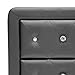 Baxton Studio Stella Upholstered Modern Nightstand, 20.25 in x 16 in x 23.75 in, Black
