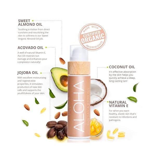 COCOSOLIS-Aloha-Tan-Accelerator-with-Vitamin-E-Bio-Oil-Body-Lotion-for-Natural-Tan-110-ml COCOSOLIS Aloha Tanning Accelerator with Vitamin E, Cocoa Butter - Organic Tanning Oil & Body Lotion with 6 Precious…