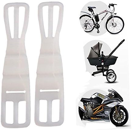 2 Pack of Smartphone Mount Holder for Bike, Stroller, Car Headrest, Steering Wheel, Golf Cart, Motorcycle, GPS, Exercise Bike, Shopping Cart. Compatible with iPhone, Samsung Galaxy, HTC (White 2 Pack)