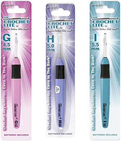 Cornerstone Crochet Lite Crochet Hooks Set of 3 Sizes G 4.50 H 5.00 I 5.50