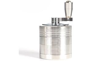 40mm Zinc Alloy Grinder and Crusher/4-Layer Design with Metal Handle - Suitable for Herbs/Rock Salt/Pocket-Sized Manual Crush