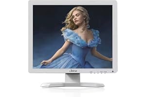 Upinva 17 inch White Monitor LED Display Security Camera Display Screen 1280x1024 Resolution Multifunction Monitors Support H