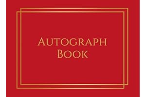 Red Autograph Book: Small, Elegant Pad for Signatures of Celebrities, Musicians, Authors, or Friends. Use at Concerts, Conventions, Events, etc. Gift ... Kids, or Teens. 100 Plain, Blank Pages.