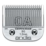 Andis CeramicEdge Carbon-Infused Steel Clipper Blade, Size-0A, 3/64-Inch Cut Length (64470)