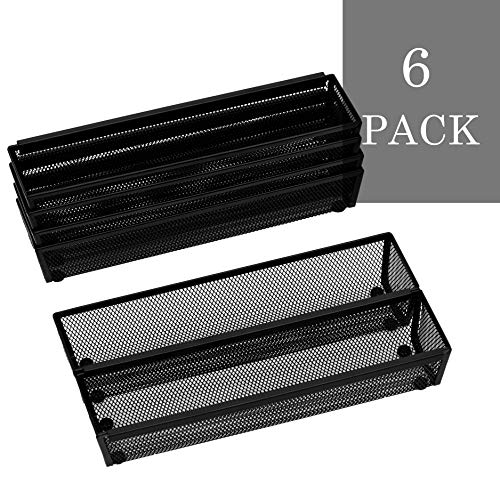 Silverware Drawer Organizer (12 x 3 Inch) Metal Mesh Utensil Tray