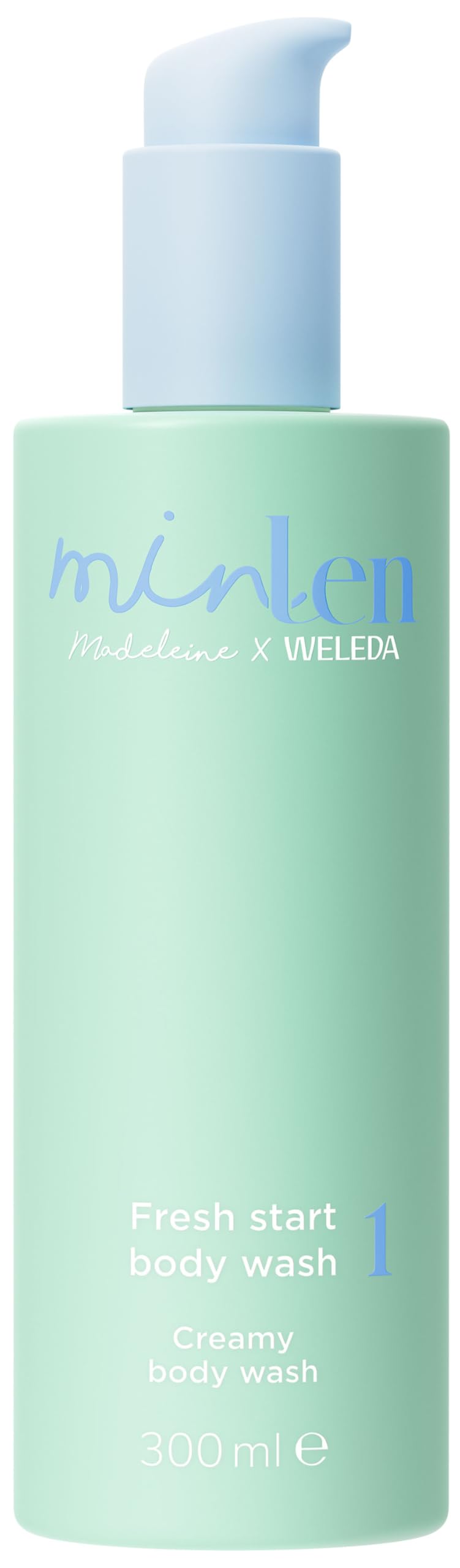 minLen Fresh Start Body Wash - Naturkosmetik Kinder Duschgel mit Sonnenblumenöl, Zuckertensid & Heidelbeersamenöl - Natürliche Körperpflege Seife spendet Feuchtigkeit für Kids & Tweens (vegan, 300ml)