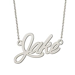 BYBWBL Jake Name Pendant Necklace Silver Color