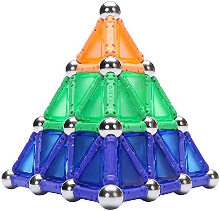 WITKA 138 Pieces Magnetic Building Set, Intelligence Learning Blocks STEM Toys and Brain Training Games Set for Kids and Adults