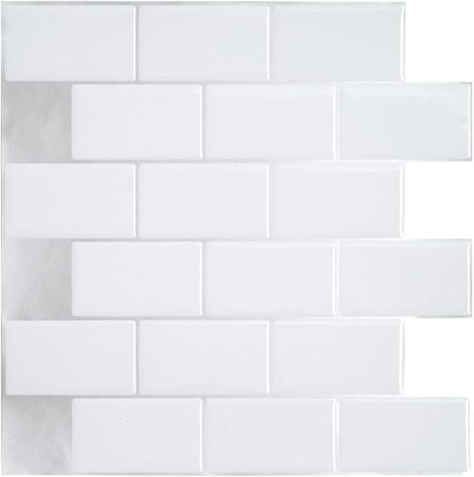 Ecoart Adhesivo Azulejo 3D Baldosa Cenefa Azulejo Auto-Adhesivo Vinilo