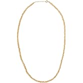 JIAJIA Women's November Citrine Beaded Necklace, Citrine, Gold, One Size
