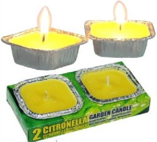Citronella in Aluschale 2er Set Kerze Terrasse 14489