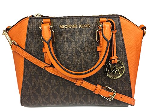 Michael Kors Ciara Medium Messenger Brown Tangerine