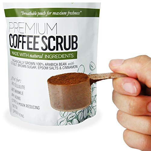 DermaSafe Natural Arabic Coffee Scrub for Body Exfoliation, Anti