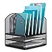 Mindspace Desktop File Organizer - 6X Vertical Notebook/Letter Holders + 2X Horizontal Shelf Sections - Extra Strong Metal Mesh - Great for Teachers, Decor, Desk Organizers or Office Organization