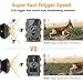 FHDCAM Trail Camera – 1080P Full HD Wildlife Scouting Hunting Camera with 0.3s Trigger Speed Motion Activated Night Vision, 120° Wide Angle Lens 3 PIR Sensor, Waterproof Game Camera