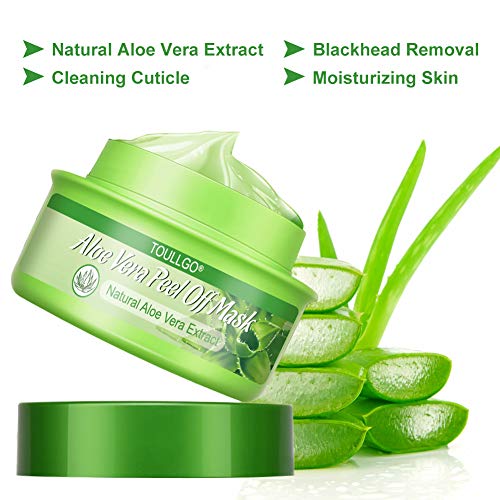 Aloe Vera Face Mask, Peel-off Mask, Blackhead Remover Mask, Deep Purifying Cleansing - Acne Treatment - Oil Control - Facial Moisturizing, 160g - Thumbnail 3