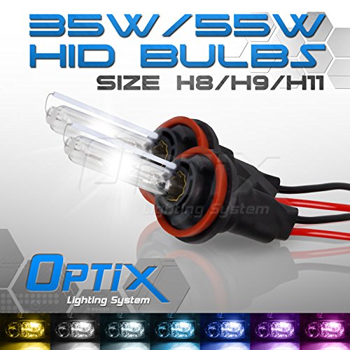 Optix 35W 55W HID Xenon Replacement Bulbs - 1 pair - H11 - 8K 8000k Iceberg Blue