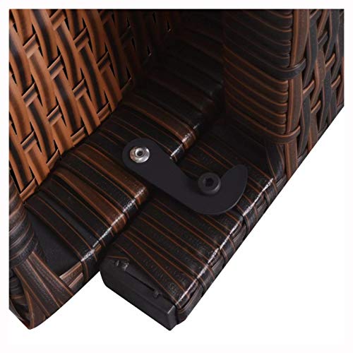 Sunlounger, Folding Sun Loungers 2 pcs with Table Poly Rattan Brown